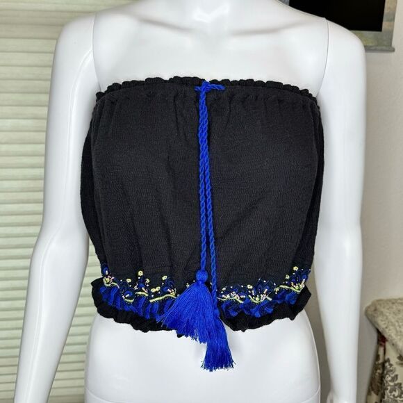 Free People No More Tiers Tube Top in Black 
Size Small  NWT - Picture 2 of 10
